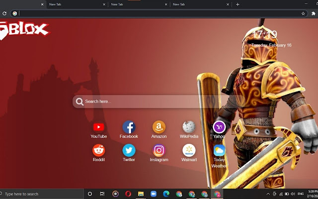 Roblox Wallpaper HD [New Tab Theme]  from Chrome web store to be run with OffiDocs Chromium online